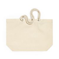 BORSA IN COTONE CON MANICI IN CORDA